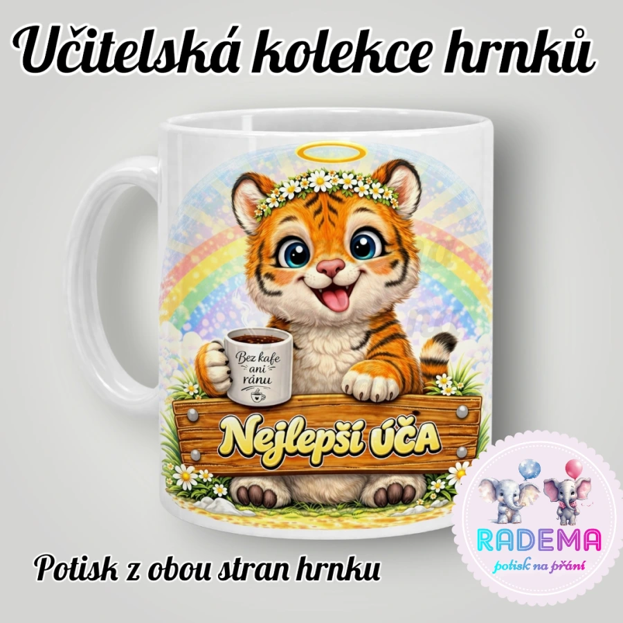 Hrnek Učitelka vtípek - Tygr - škola / školka