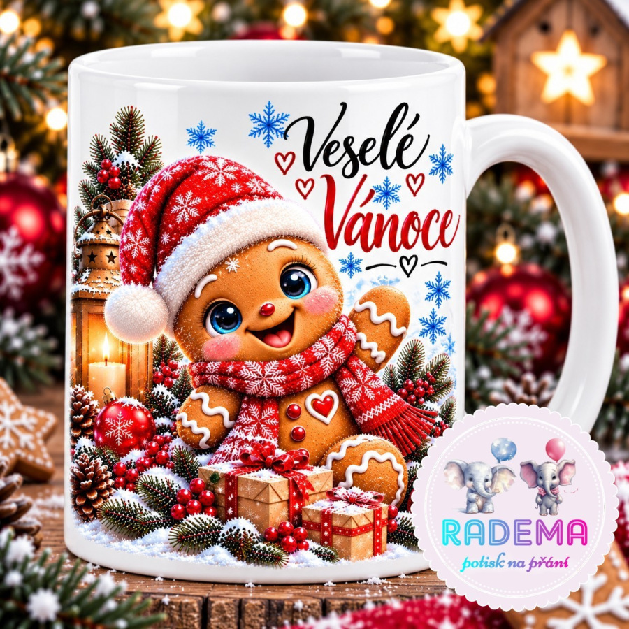 Hrnek keramický Veselé Vánoce - Perníček