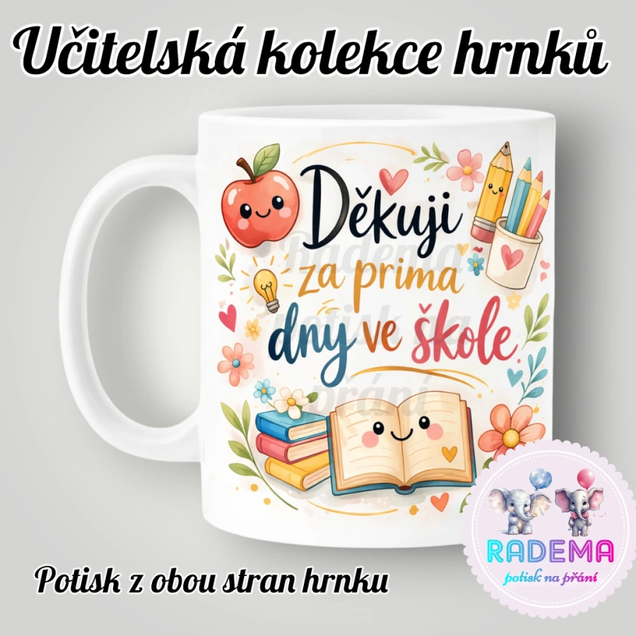 Hrnek pro paní učitelku / učitelce VII. - škola