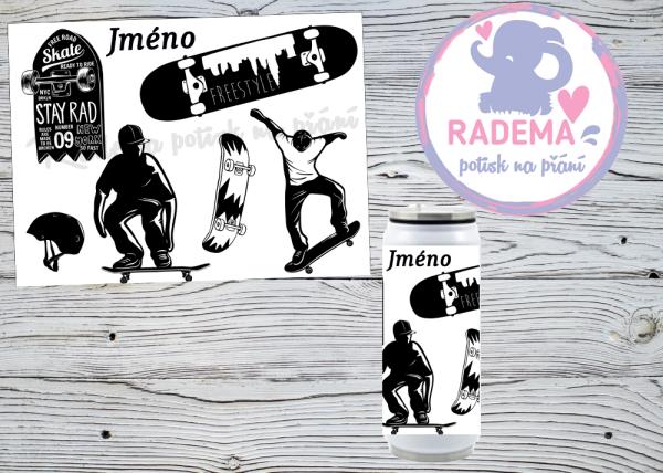 Termoplechovka / ALU láhev Skateboard na přání