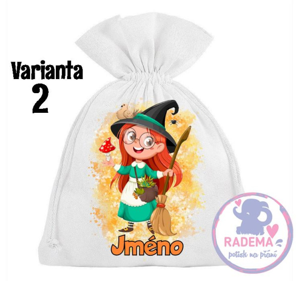 1. Halloweenský pytlík se jménem na přání - RŮZNÉ DRUHY