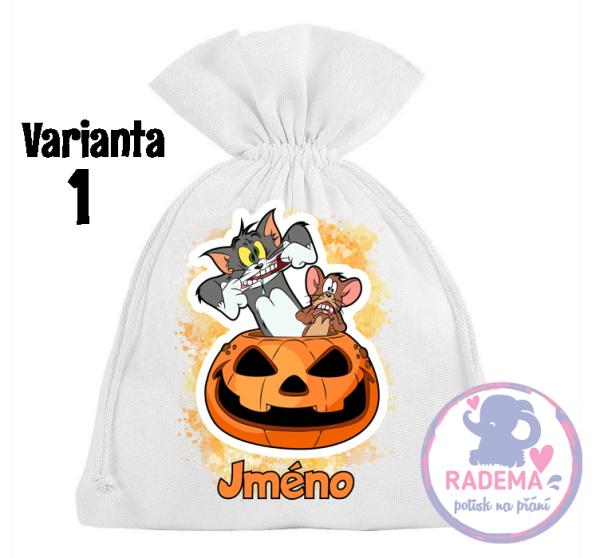 1. Halloweenský pytlík se jménem na přání - RŮZNÉ DRUHY