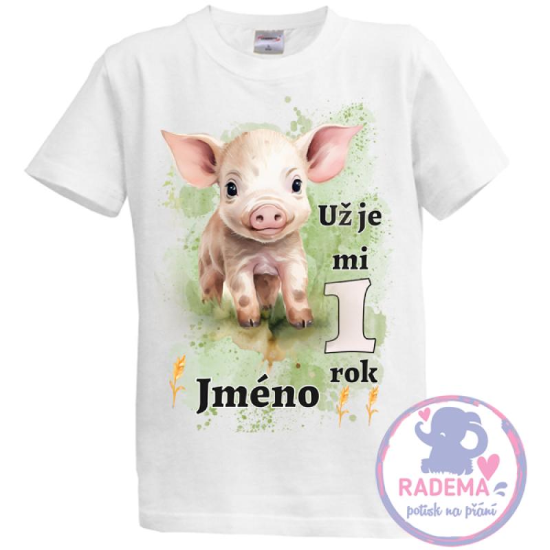 Narozeninové tričko Farma - Prasátko