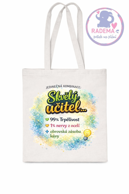 Plátěná taška - Učitel V. - škola / školka