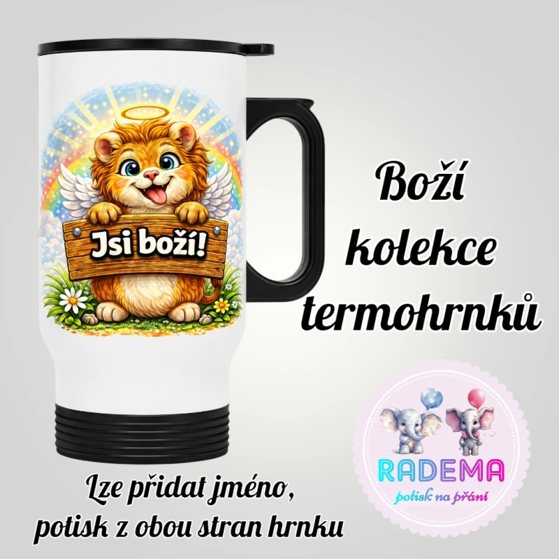 Cestovní termohrnek Jsi boží - Lev