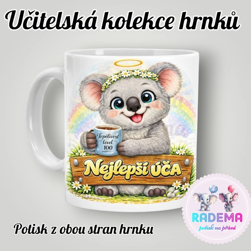 Hrnek Učitelka vtípek - Koala - škola / školka