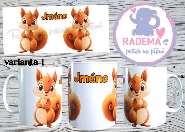 Hrnek Veverka na přání