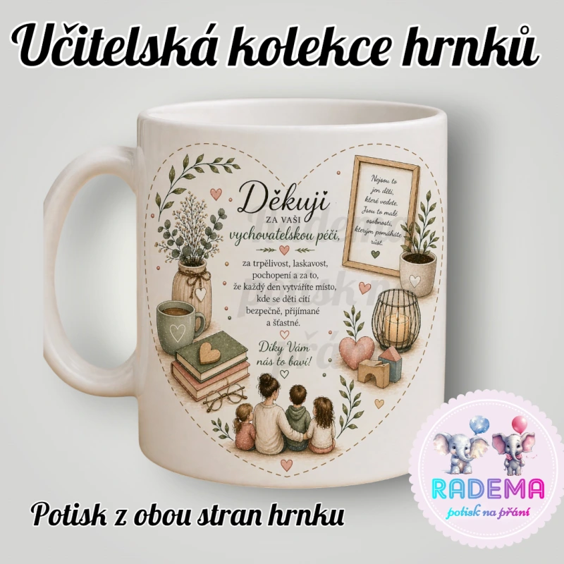 Hrnek Děkuji - Vychovatelka - škola / školka