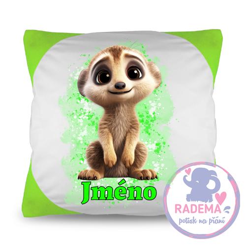 Polštář na přání Zvířata - Lemur