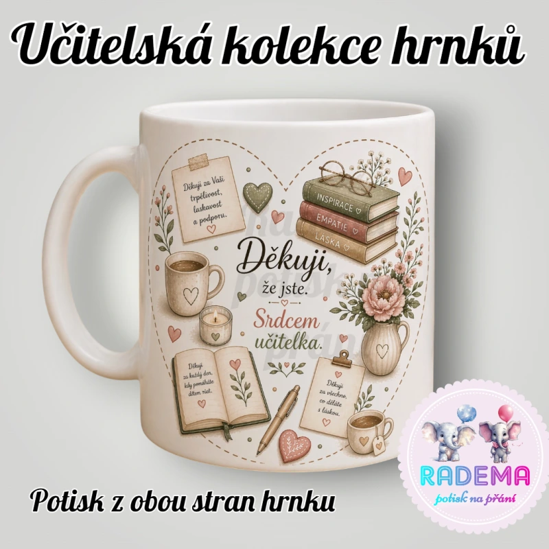 Hrnek Děkuji - Učitelka - škola / školka