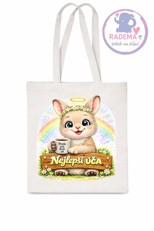 Plátěná taška - Učitelka Králík - škola / školka