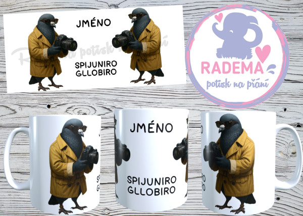 Hrnek Italian Brainrot - Spijuniro Gllobiro na přání