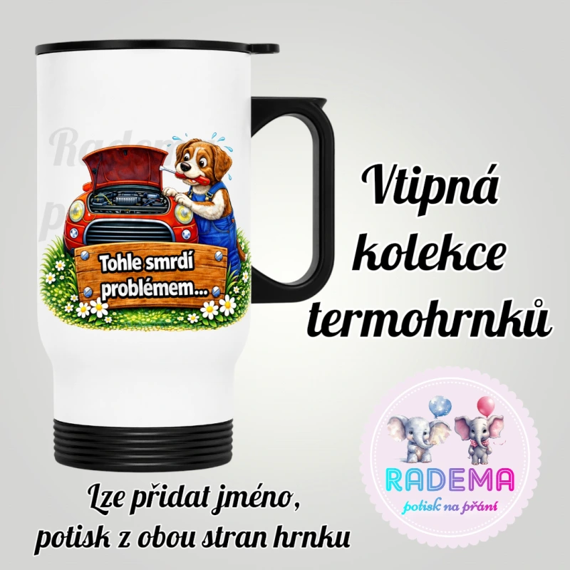 Cestovní termohrnek Vtípek - Automechanik na přání