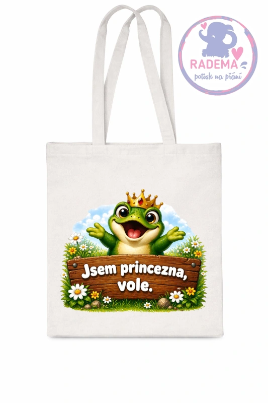 Plátěná taška - Žába - Jsem princezna vole
