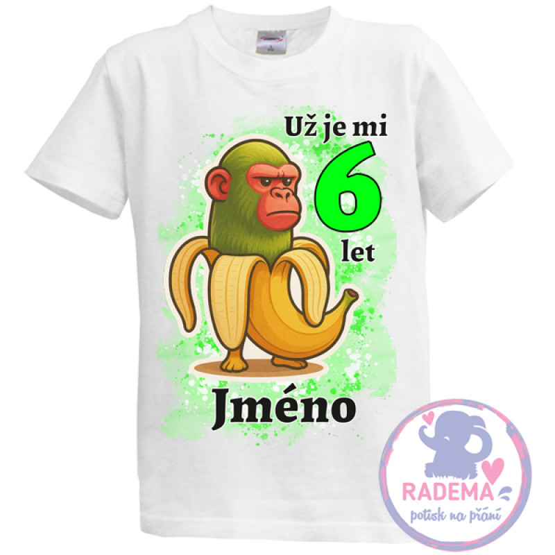 Narozeninové tričko Chimpanzini Bananini