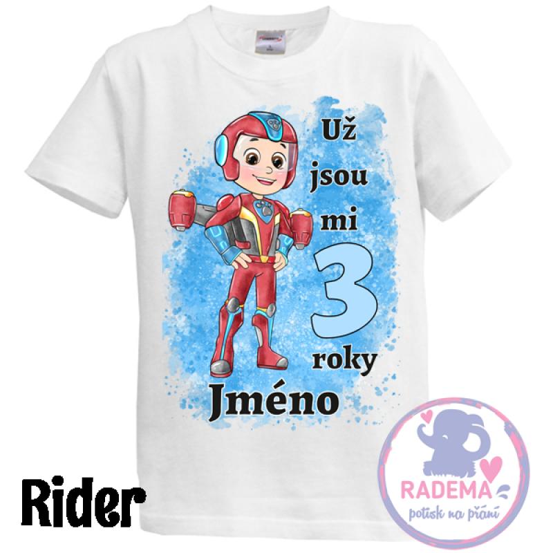 Narozeninové tričko Tlapky - Rider