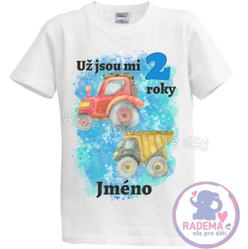 Narozeninové tričko Dopravní prostředky