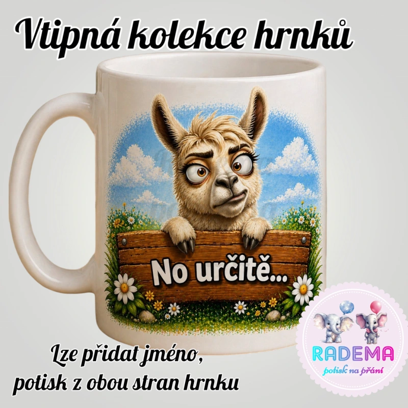 Hrnek vtípek - Lama - No určitě...