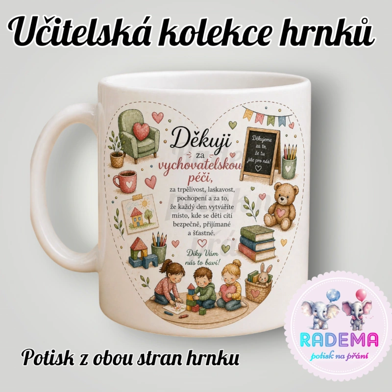 Hrnek Děkuji - Vychovatelka II. - škola / školka