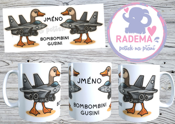 Hrnek Italian Brainrot - Bombombini Gusini na přání