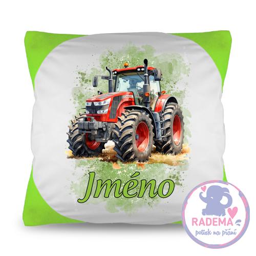 Polštář na přání Farma - Traktor červený II.