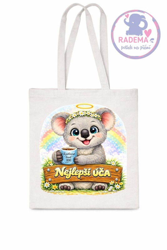 Plátěná taška - Učitelka Koala II. - škola / školka
