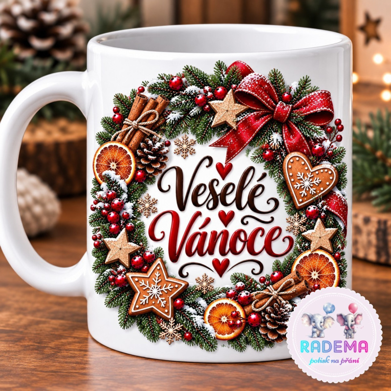 Hrnek keramický Veselé Vánoce II. na přání