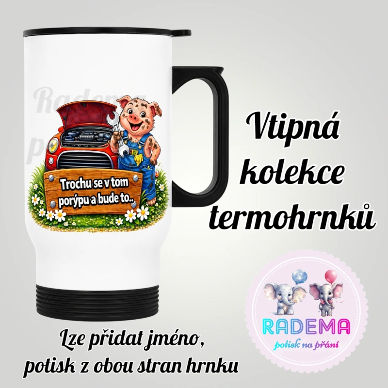 Cestovní termohrnek Vtípek - Automechanik II.