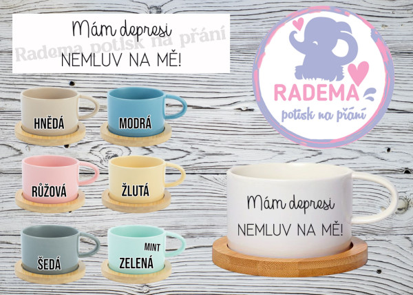 Hrnek makronka - Mám depresi nemluv na mě!