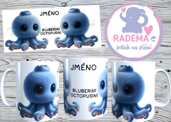 Hrnek Italian Brainrot - Bluberini Octopusini na přání