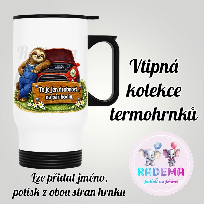 Cestovní termohrnek Vtípek - Automechanik III.