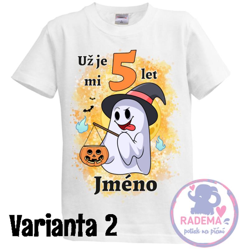 Narozeninové tričko Halloween - Duch 1
