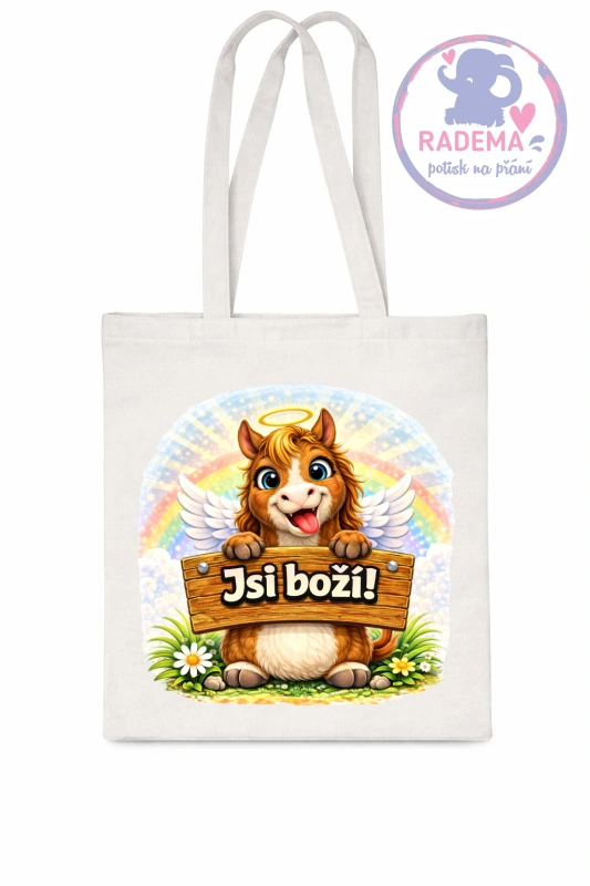 Plátěná taška - Kůň - Jsi boží