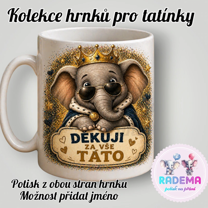 Hrnek Slon - Děkuji za vše táto