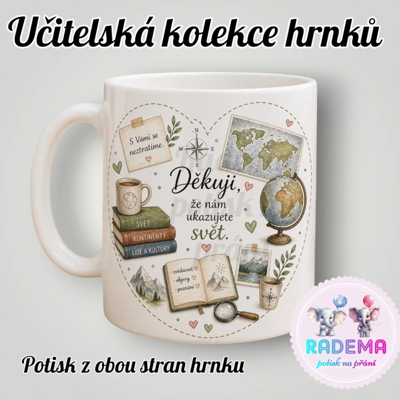 Hrnek Děkuji - Zeměpis - škola