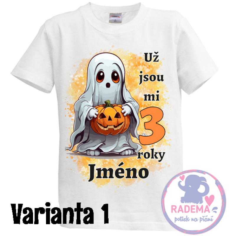 Narozeninové tričko Halloween - Duch
