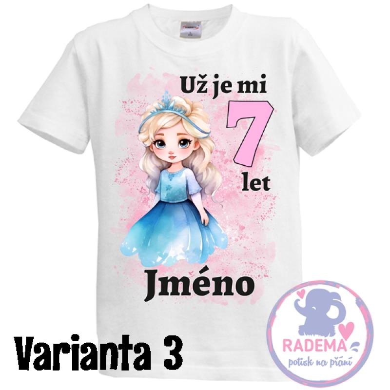 Narozeninové tričko Princezna / princezny - více variant