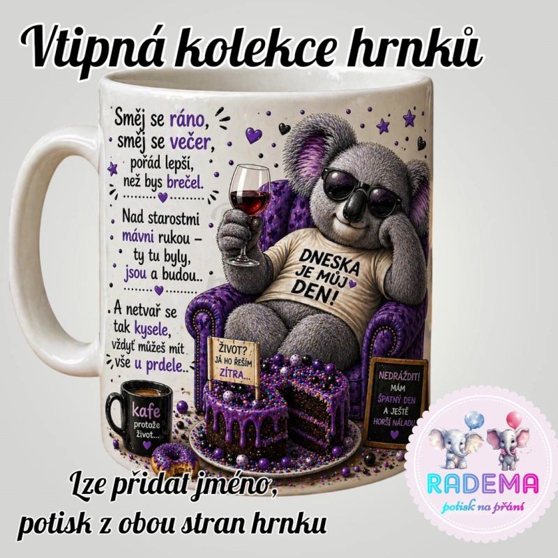 Hrnek vtípek - Koala - Směj se ráno, směj se večer