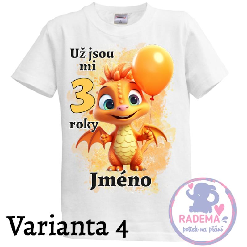 Narozeninové tričko Draci - více variant