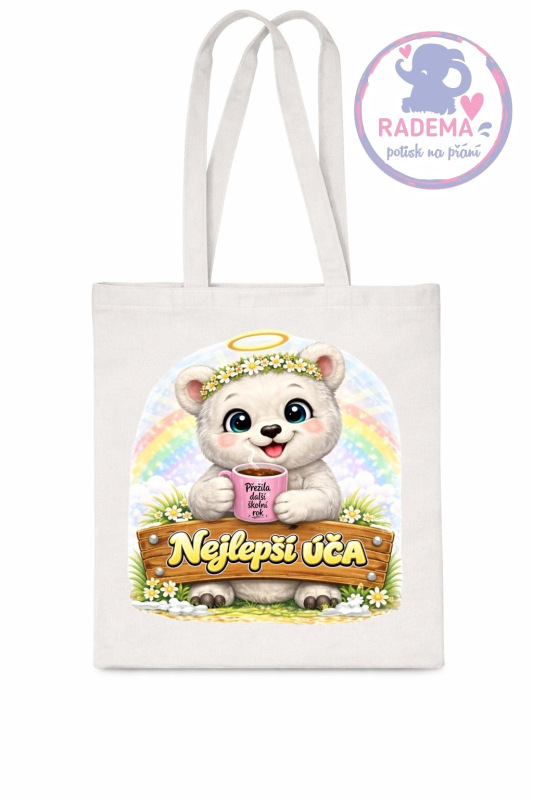 Plátěná taška - Učitelka Lední medvěd II. - škola / školka