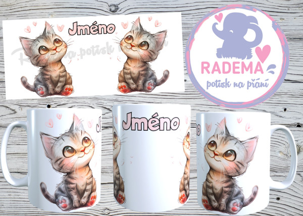 Hrnek plastový Kočka na přání