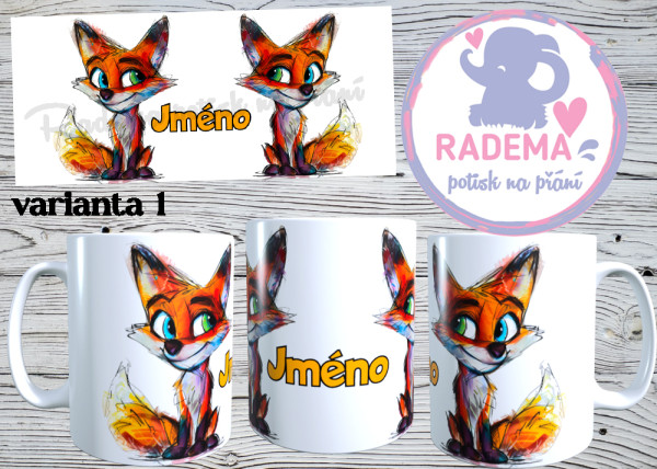 Hrnek plastový Liška na přání