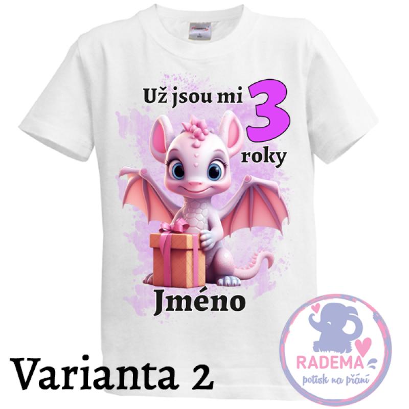 Narozeninové tričko Draci - více variant