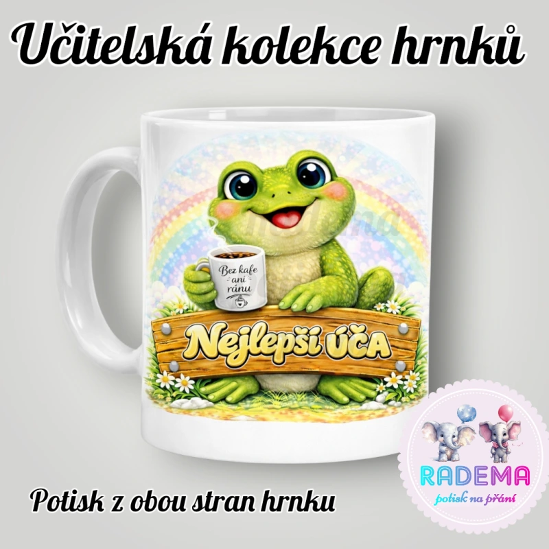 Hrnek Učitelka vtípek - Žába - škola / školka