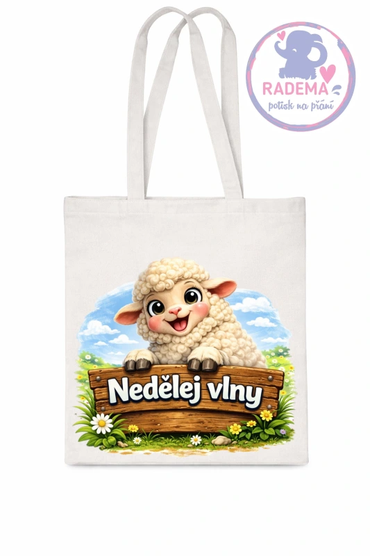 Plátěná taška - Ovce - Nedělej vlny