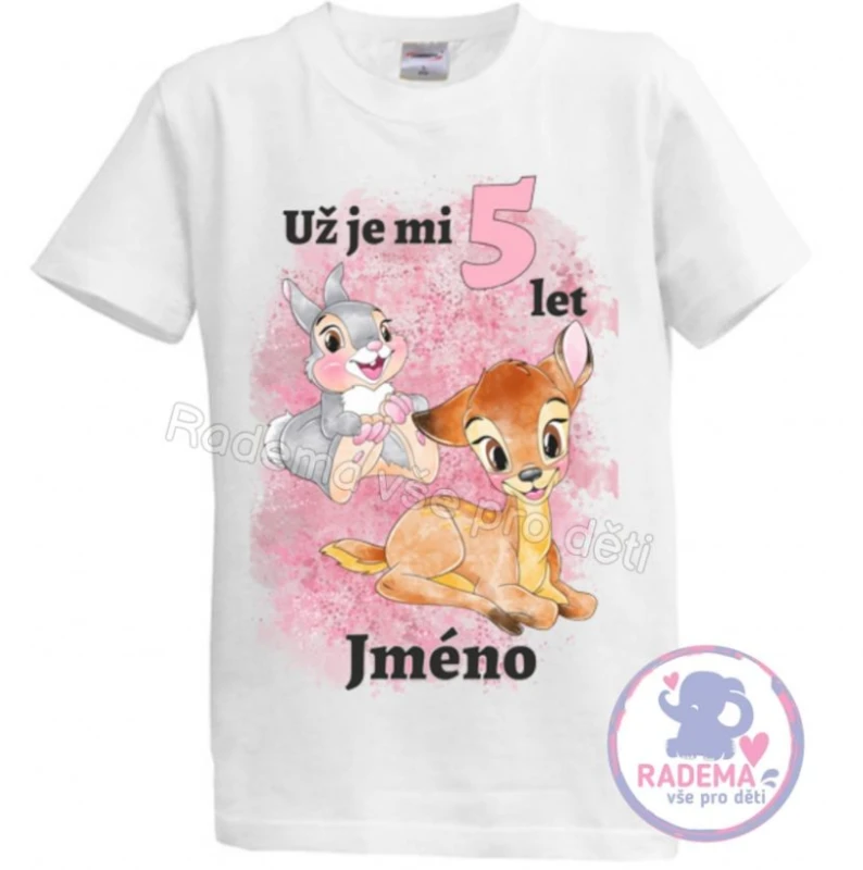 Narozeninové tričko Lesní zvířata II.