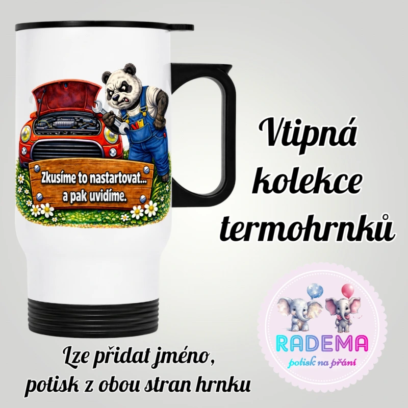 Cestovní termohrnek Vtípek - Automechanik V.