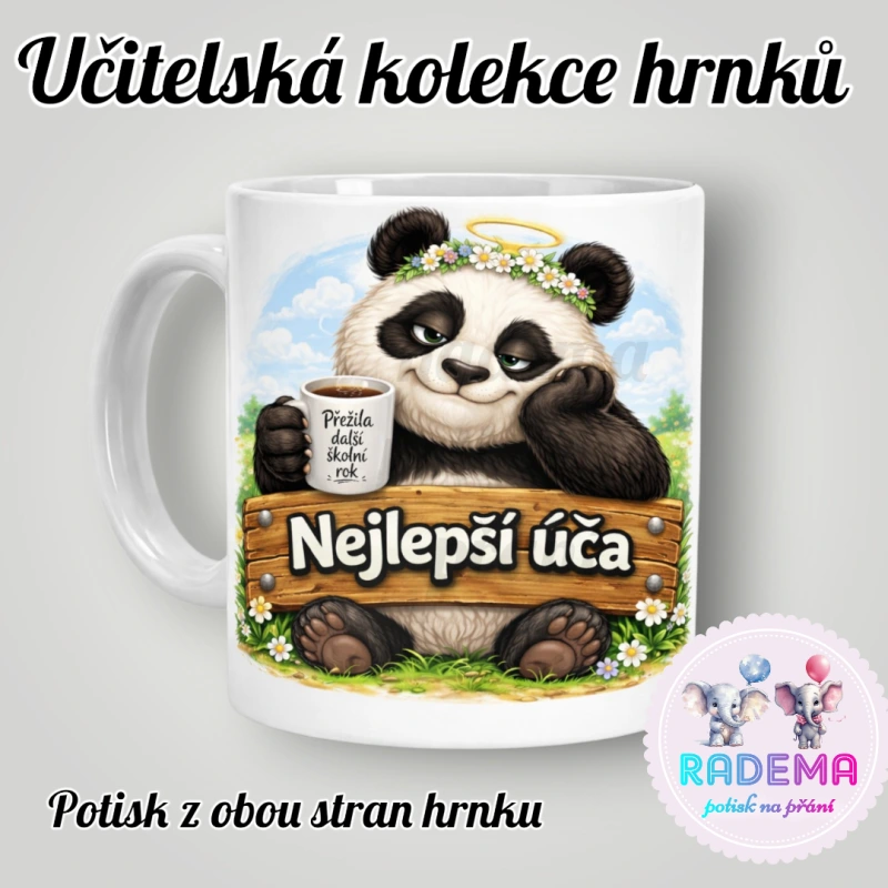 Hrnek Učitelka vtípek - Panda II. - škola / školka