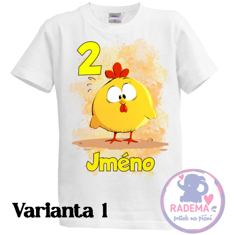 Narozeninové tričko Kuřátko II. - více variant