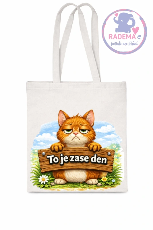 Plátěná taška - Kočka - To je zase den